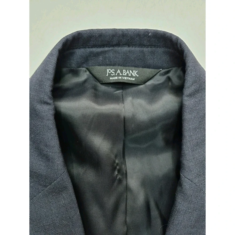 Jos A Bank Mens Wool Sports Coat 44R Blue 2 Button Single Breasted Blazer B701